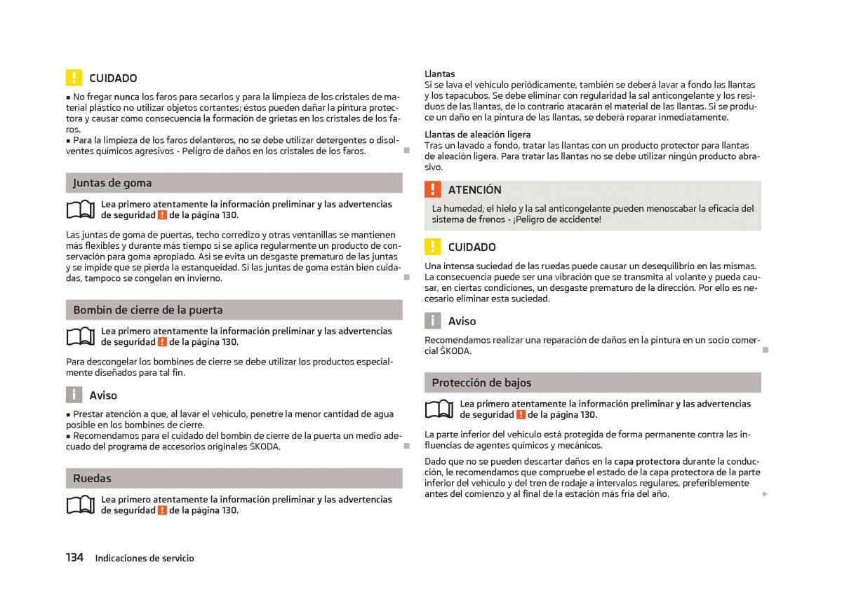 Skoda Fabia II 2 manual del propietario / page 136