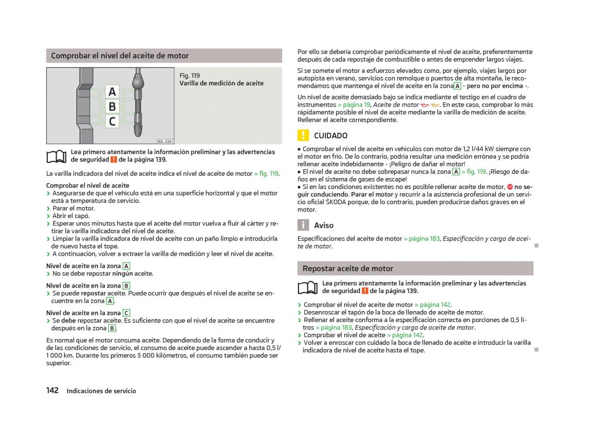 Skoda Fabia II 2 manual del propietario / page 144