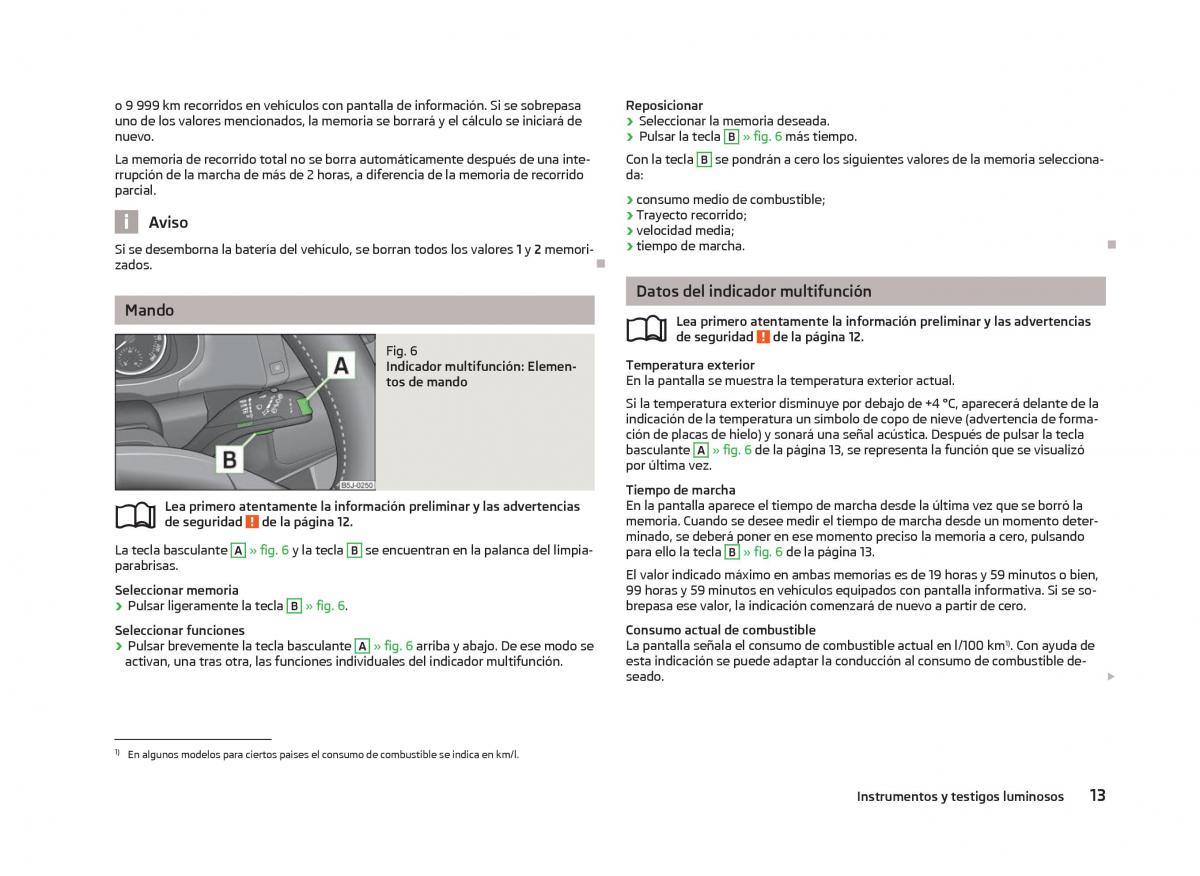 Skoda Fabia II 2 manual del propietario / page 15