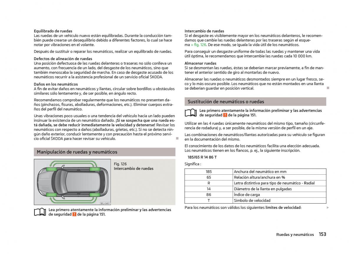 Skoda Fabia II 2 manual del propietario / page 155