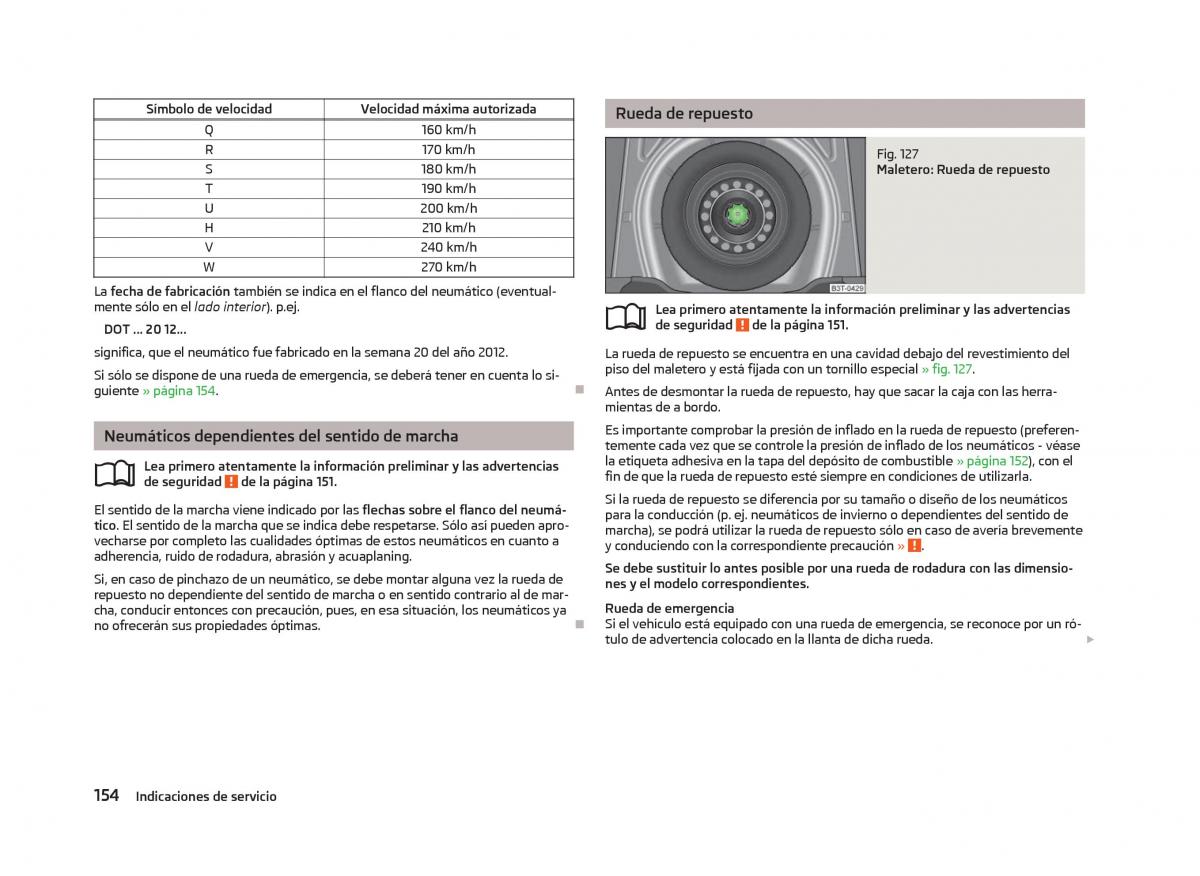 Skoda Fabia II 2 manual del propietario / page 156