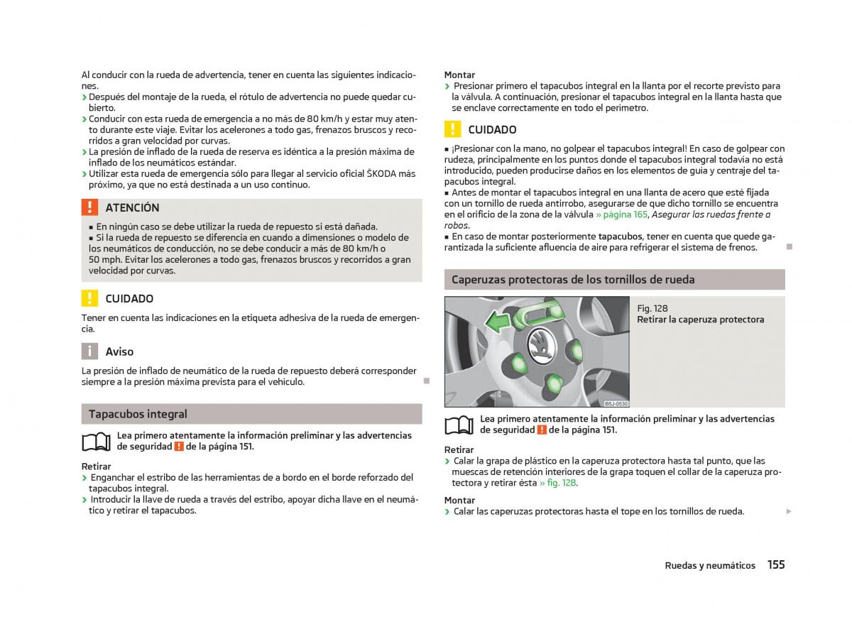 Skoda Fabia II 2 manual del propietario / page 157