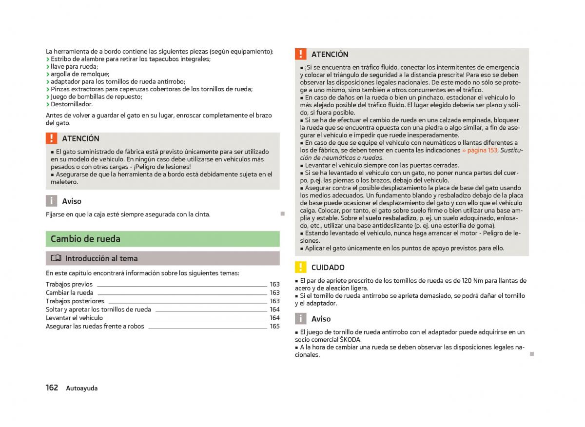 Skoda Fabia II 2 manual del propietario / page 164