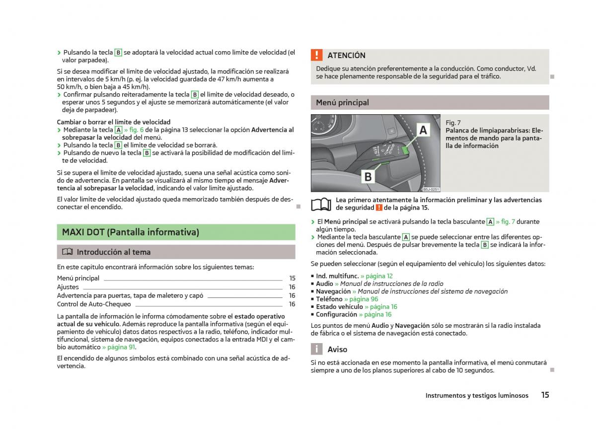 Skoda Fabia II 2 manual del propietario / page 17