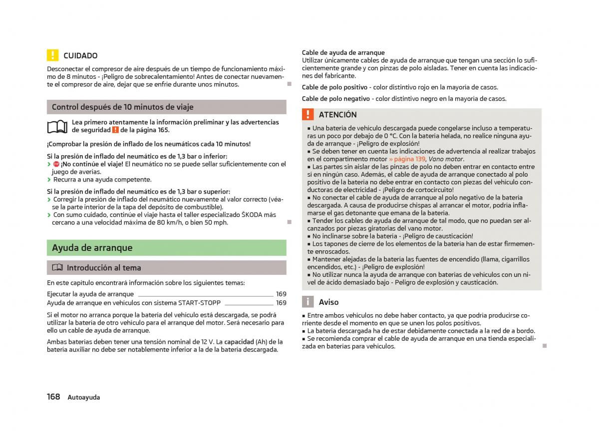 Skoda Fabia II 2 manual del propietario / page 170