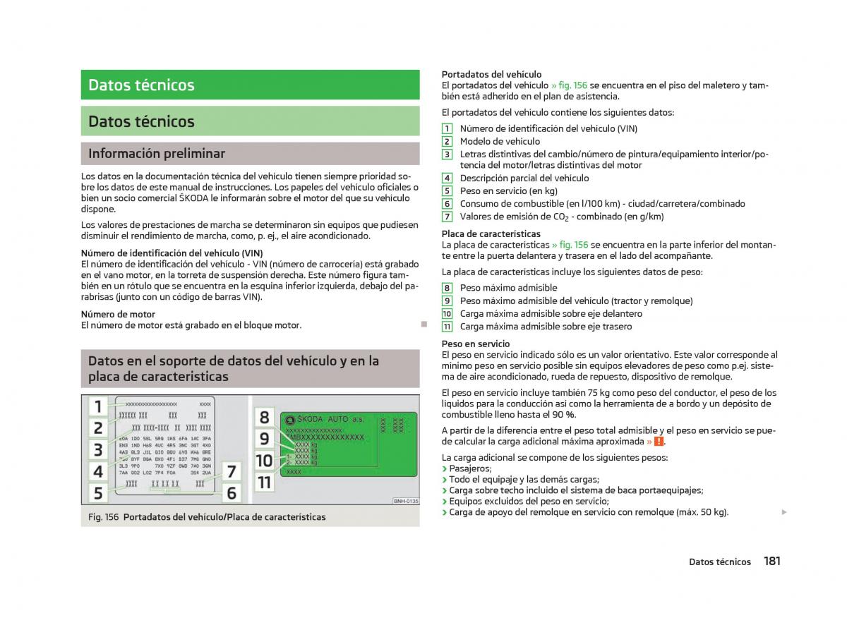 Skoda Fabia II 2 manual del propietario / page 183