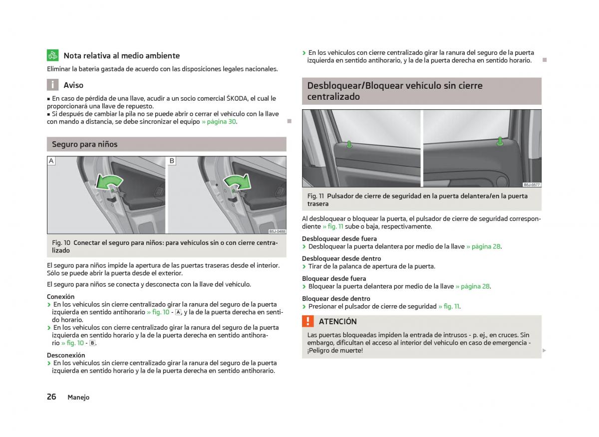 Skoda Fabia II 2 manual del propietario / page 28