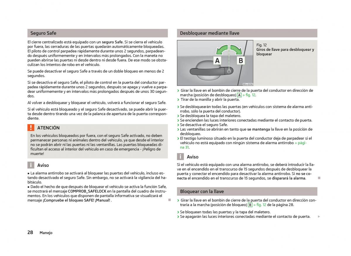 Skoda Fabia II 2 manual del propietario / page 30