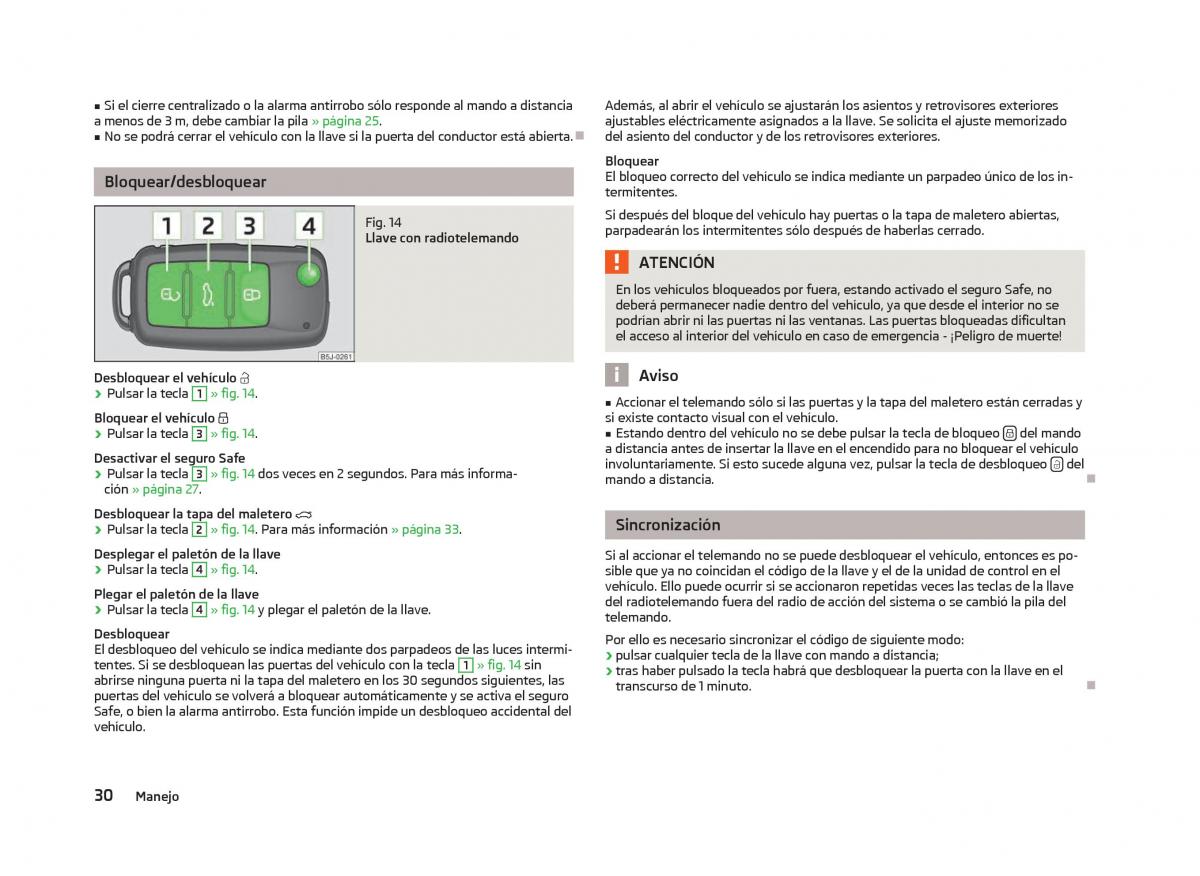 Skoda Fabia II 2 manual del propietario / page 32