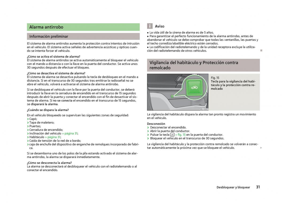 Skoda Fabia II 2 manual del propietario / page 33