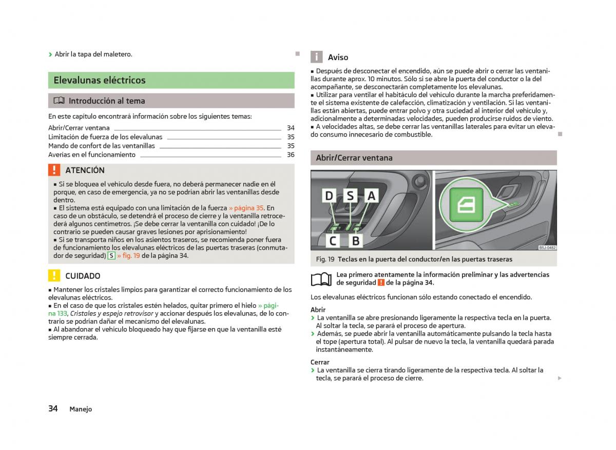 Skoda Fabia II 2 manual del propietario / page 36