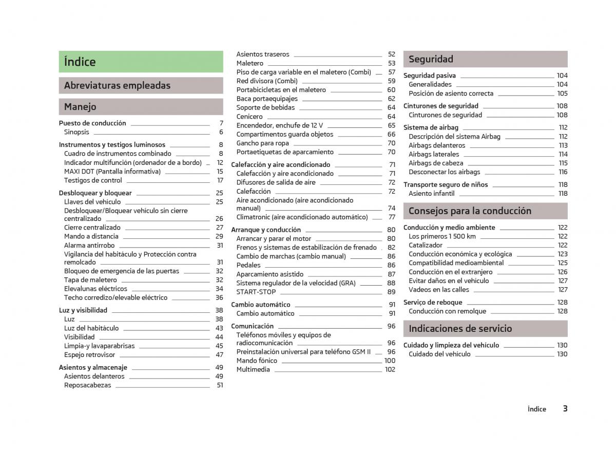 Skoda Fabia II 2 manual del propietario / page 5