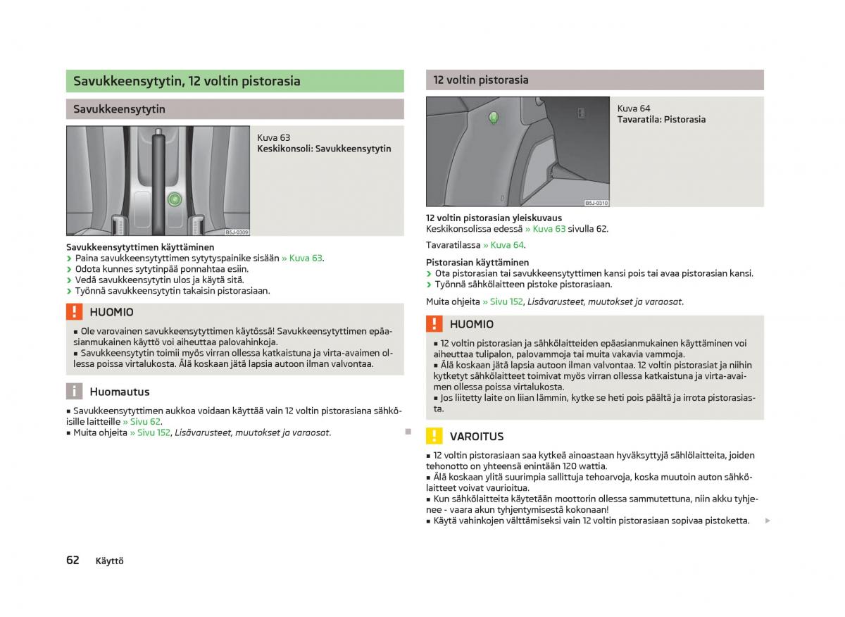 Skoda Fabia II 2 omistajan kasikirja / page 64