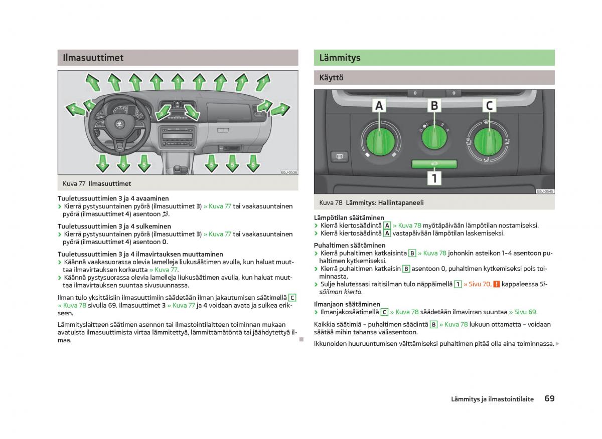 Skoda Fabia II 2 omistajan kasikirja / page 71