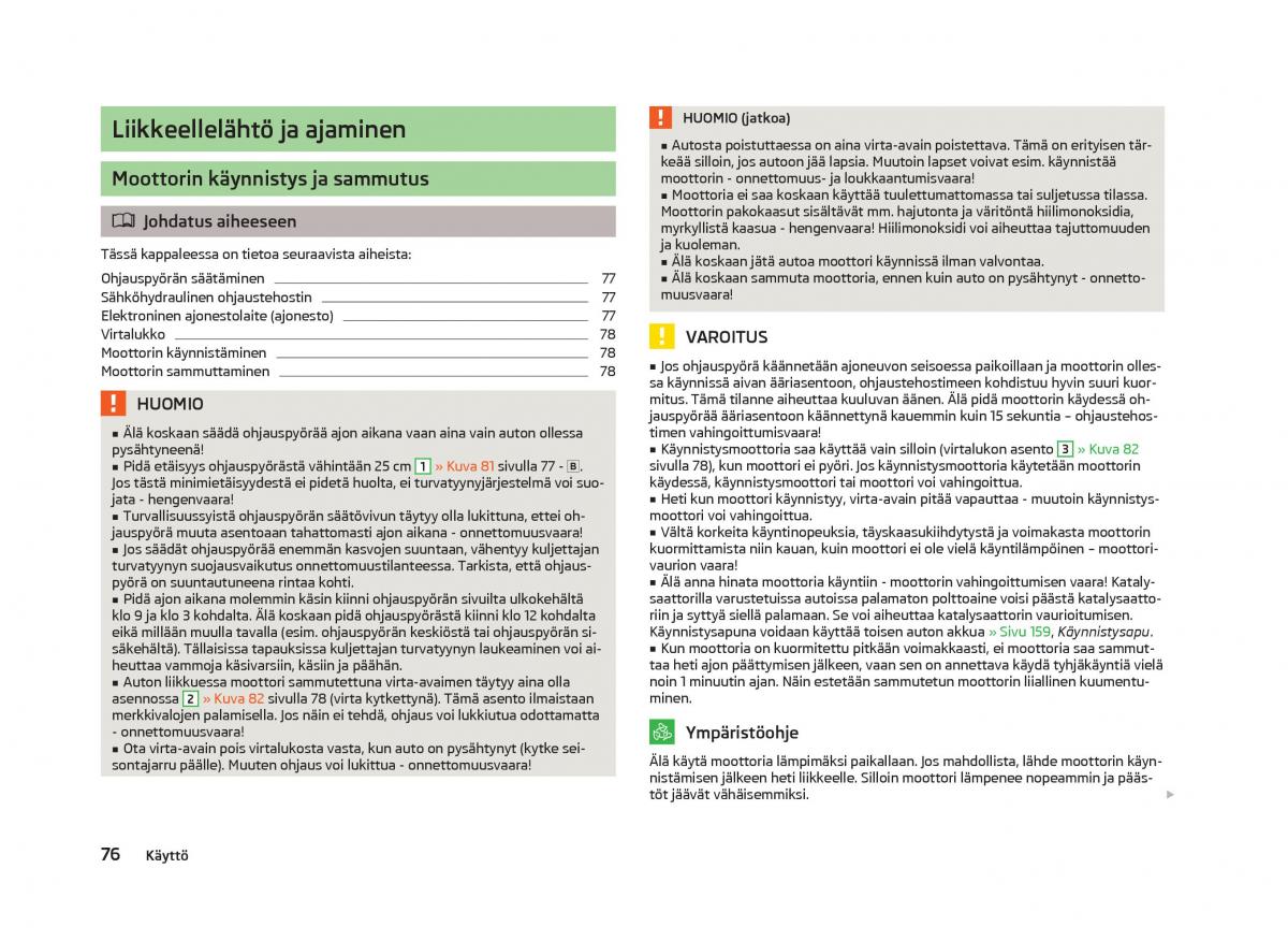 Skoda Fabia II 2 omistajan kasikirja / page 78