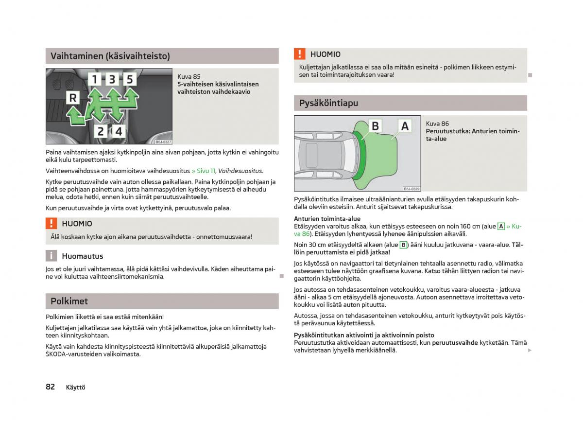 Skoda Fabia II 2 omistajan kasikirja / page 84