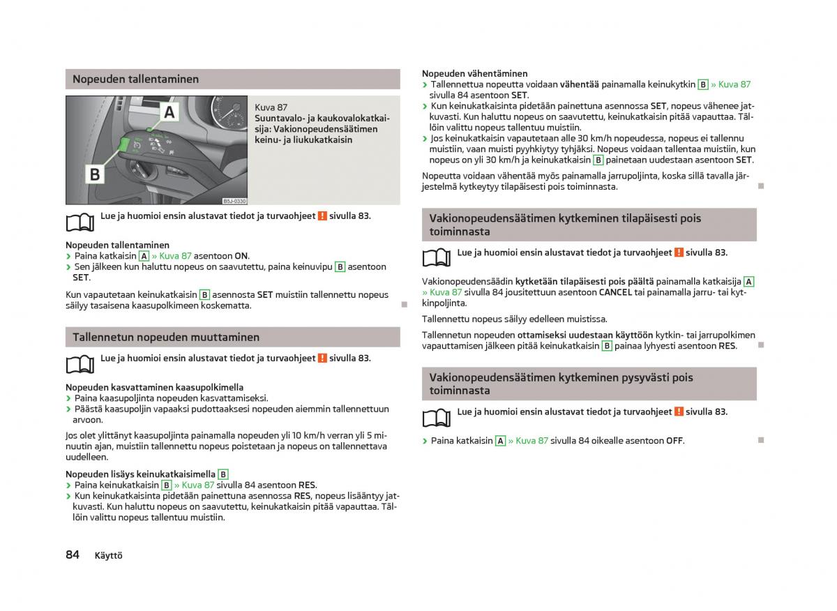 Skoda Fabia II 2 omistajan kasikirja / page 86