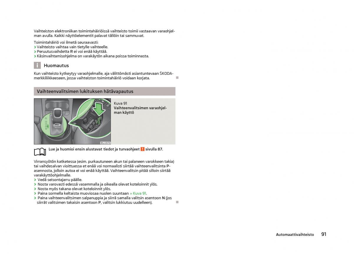 Skoda Fabia II 2 omistajan kasikirja / page 93
