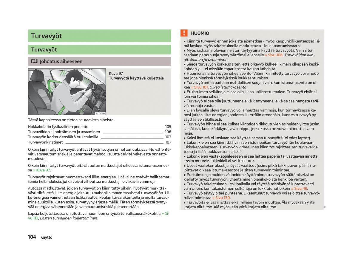 Skoda Fabia II 2 omistajan kasikirja / page 106