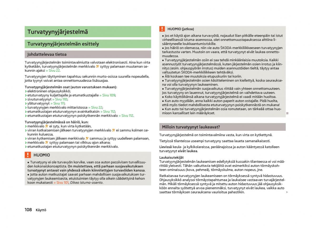 Skoda Fabia II 2 omistajan kasikirja / page 110