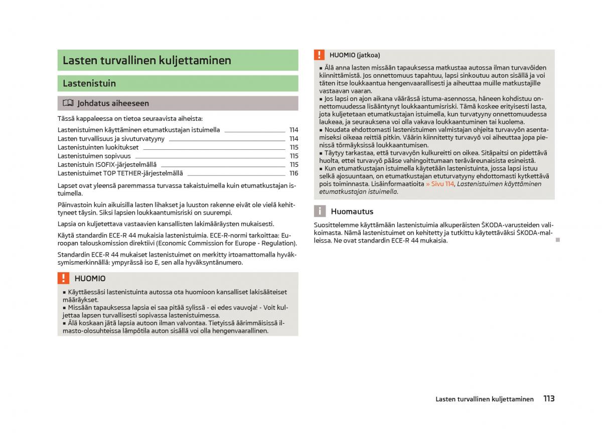 Skoda Fabia II 2 omistajan kasikirja / page 115