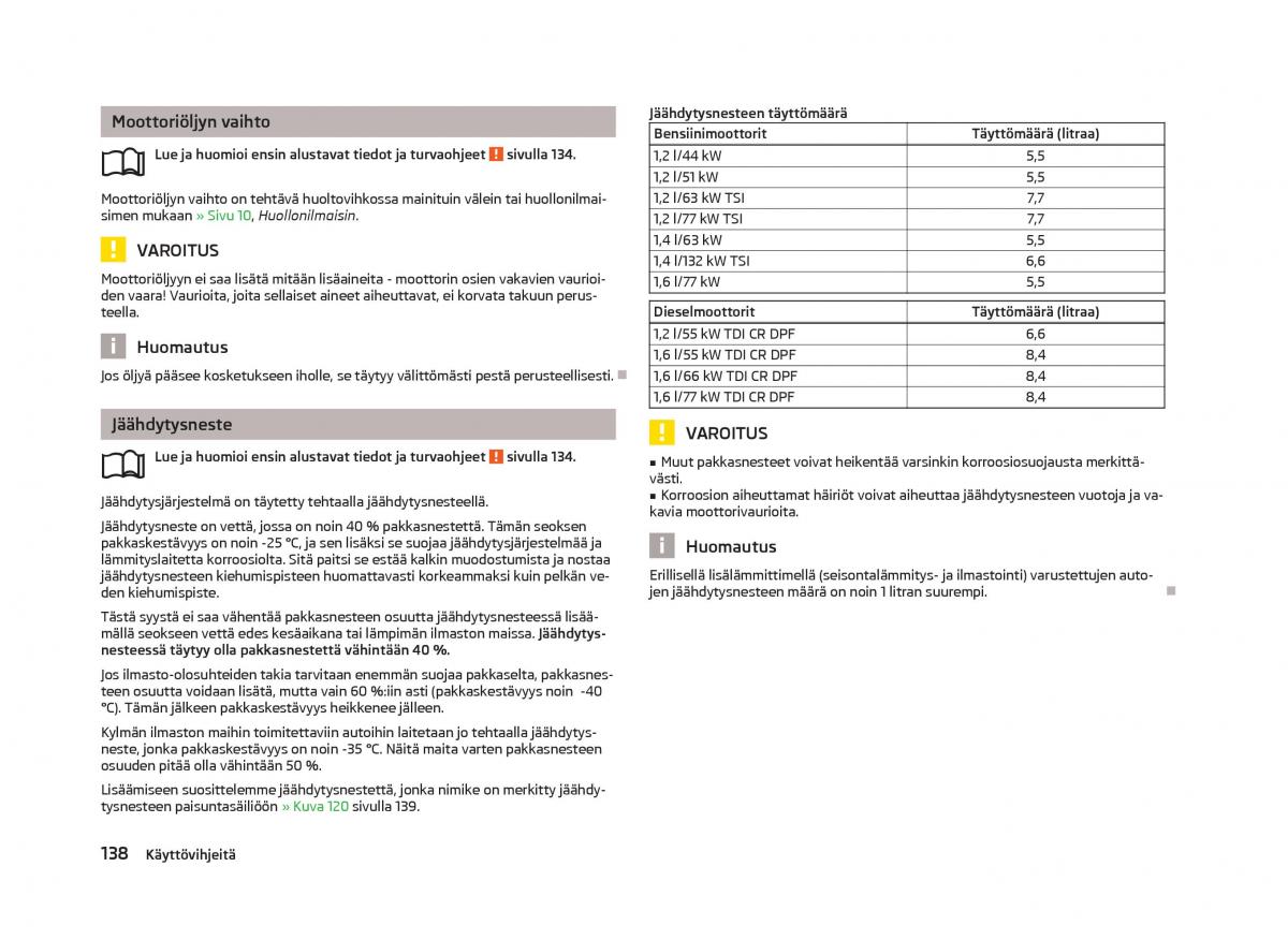 Skoda Fabia II 2 omistajan kasikirja / page 140