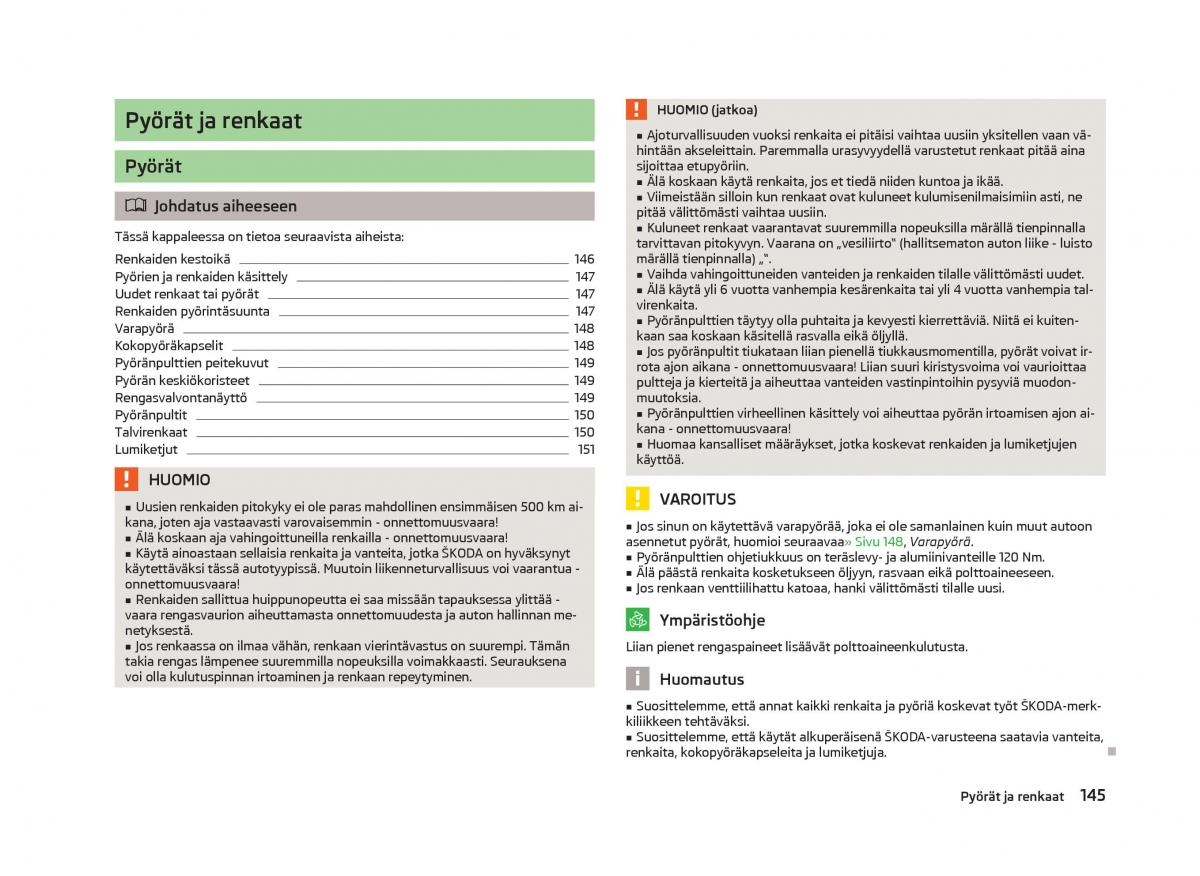 Skoda Fabia II 2 omistajan kasikirja / page 147