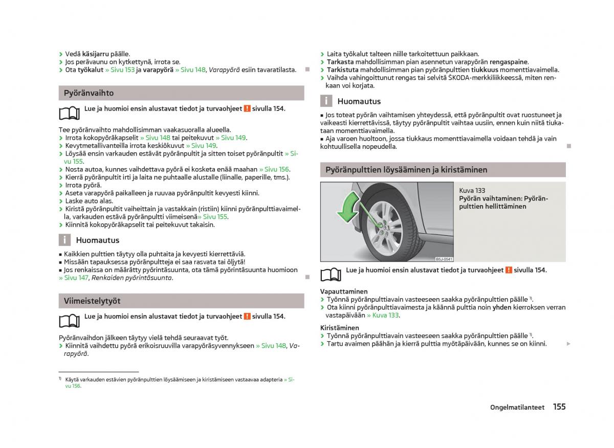 Skoda Fabia II 2 omistajan kasikirja / page 157