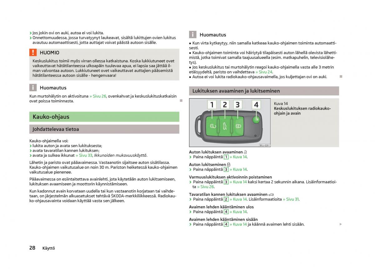 Skoda Fabia II 2 omistajan kasikirja / page 30