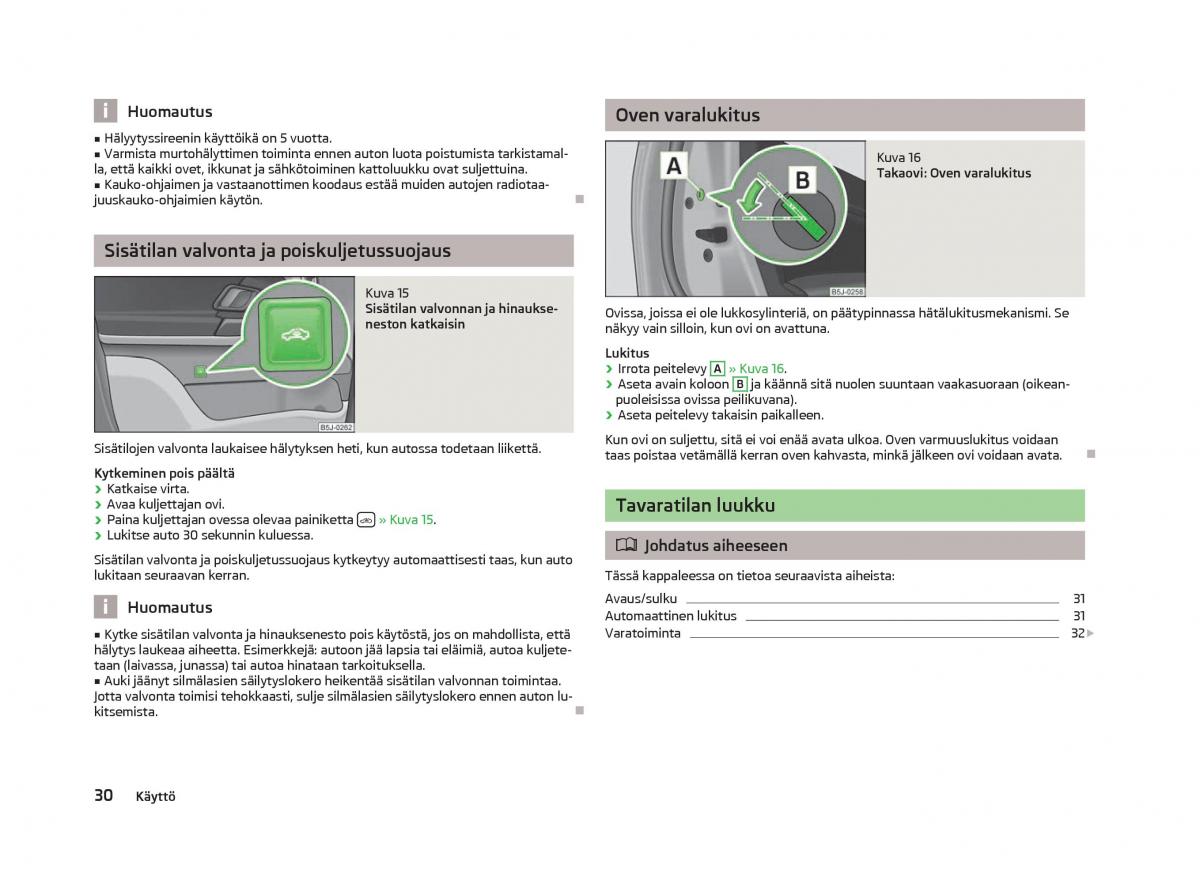 Skoda Fabia II 2 omistajan kasikirja / page 32