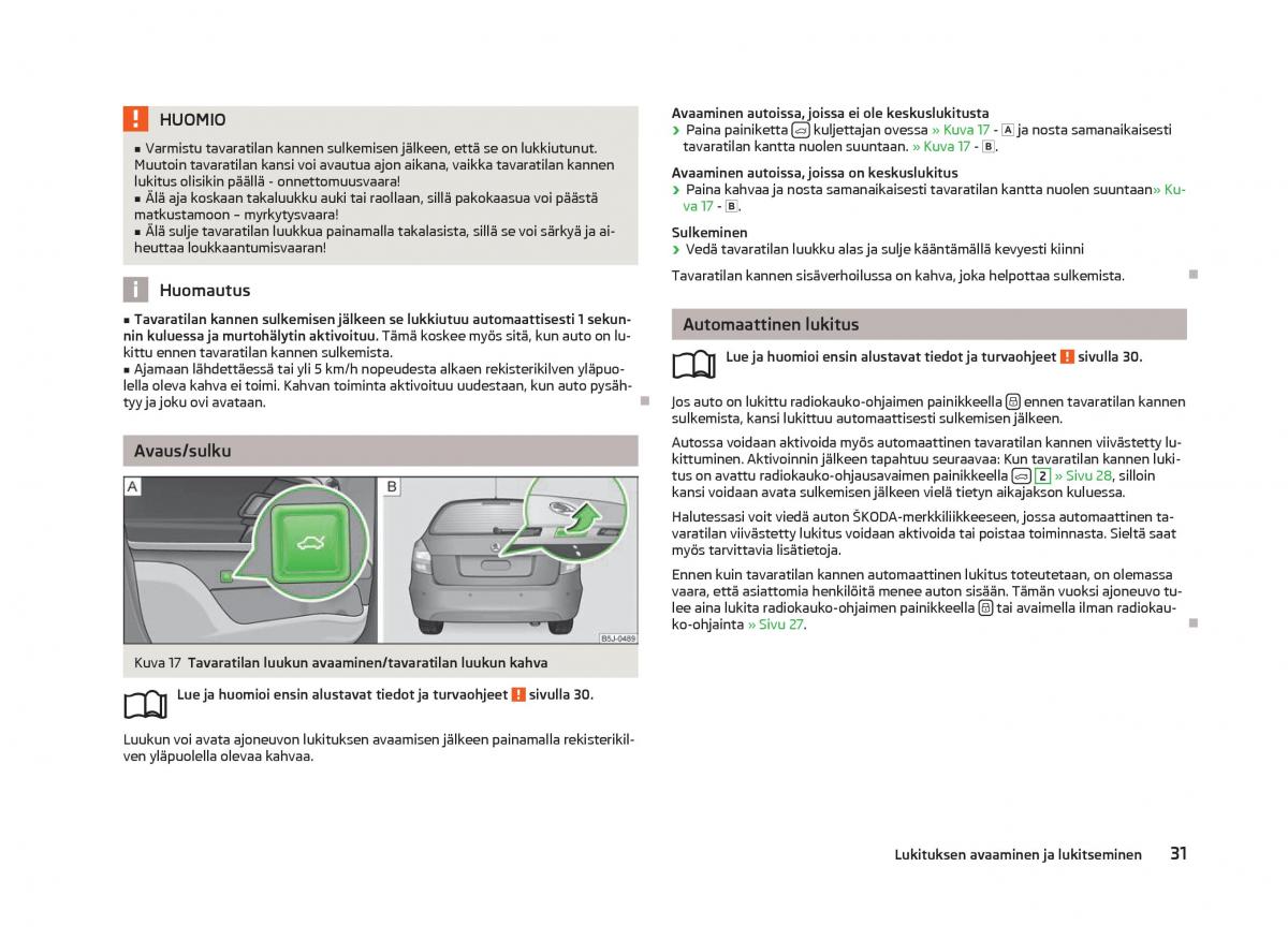 Skoda Fabia II 2 omistajan kasikirja / page 33