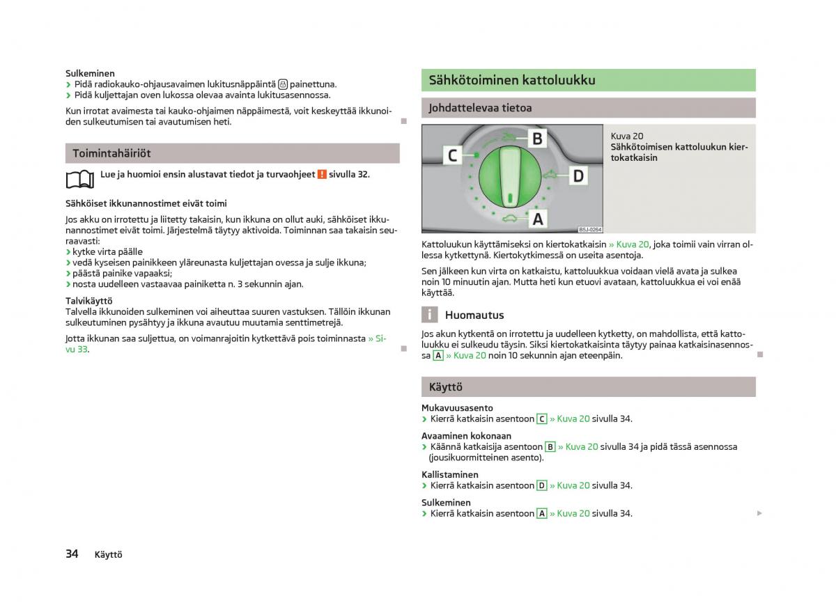 Skoda Fabia II 2 omistajan kasikirja / page 36