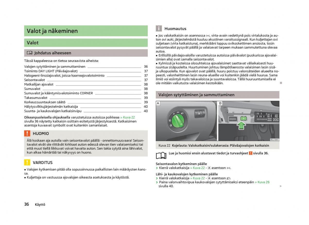 Skoda Fabia II 2 omistajan kasikirja / page 38