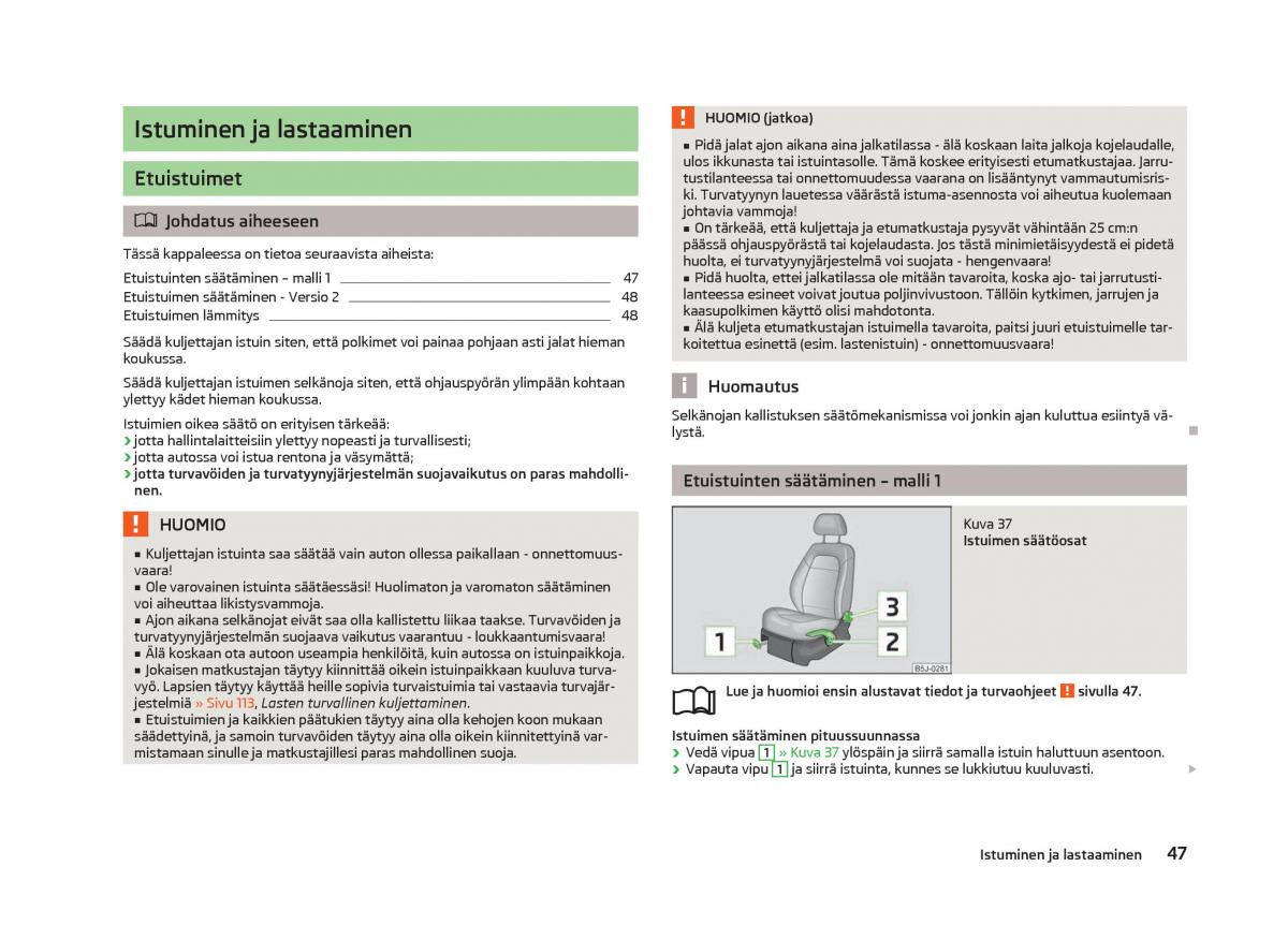 Skoda Fabia II 2 omistajan kasikirja / page 49