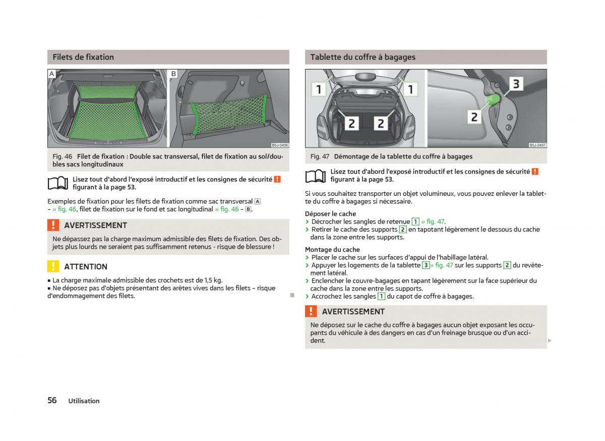 Skoda Fabia II 2 manuel du proprietaire / page 58