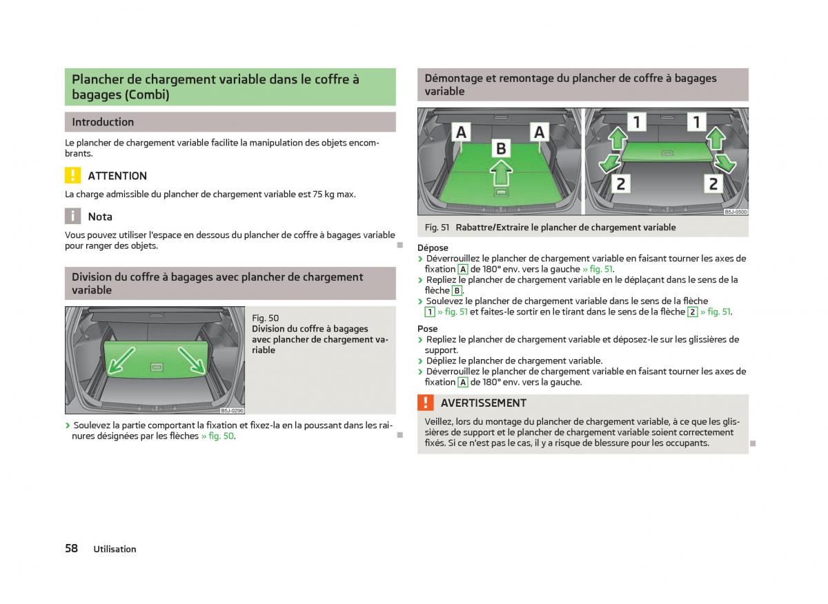 Skoda Fabia II 2 manuel du proprietaire / page 60