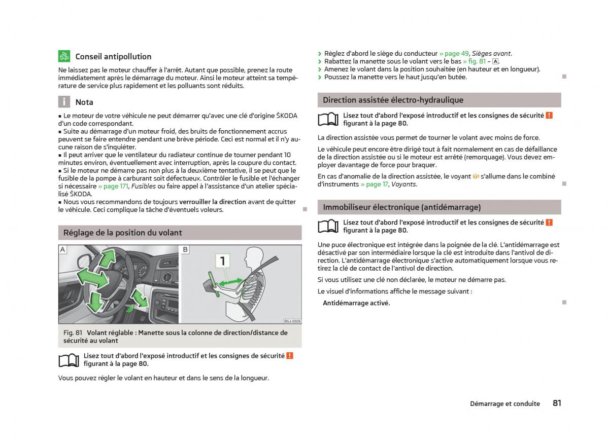 Skoda Fabia II 2 manuel du proprietaire / page 83