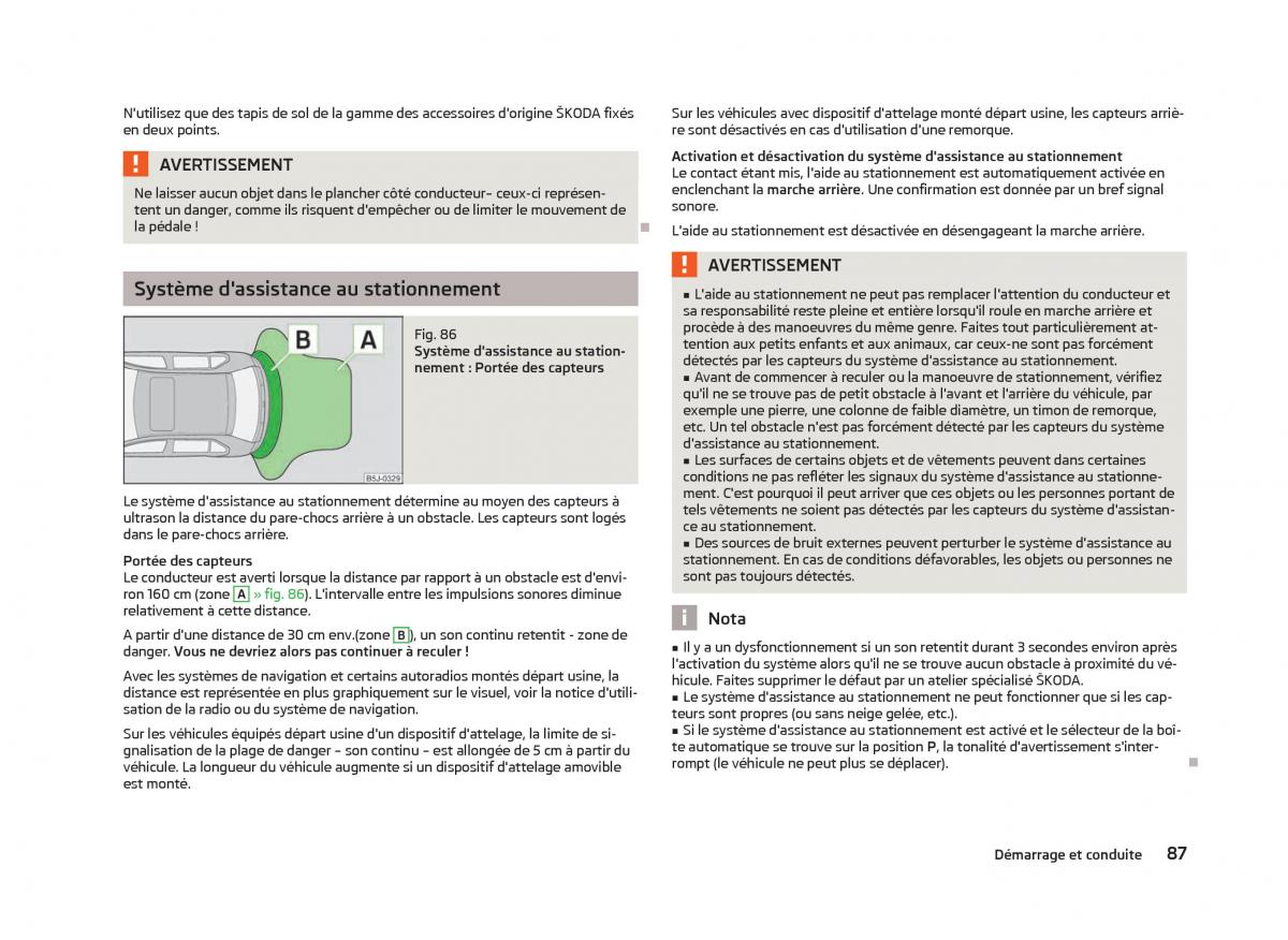 Skoda Fabia II 2 manuel du proprietaire / page 89