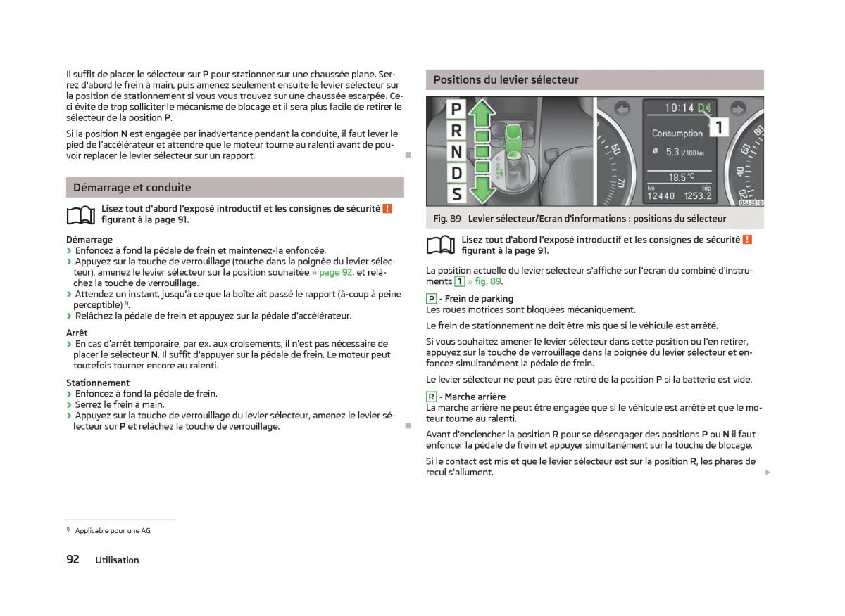 Skoda Fabia II 2 manuel du proprietaire / page 94