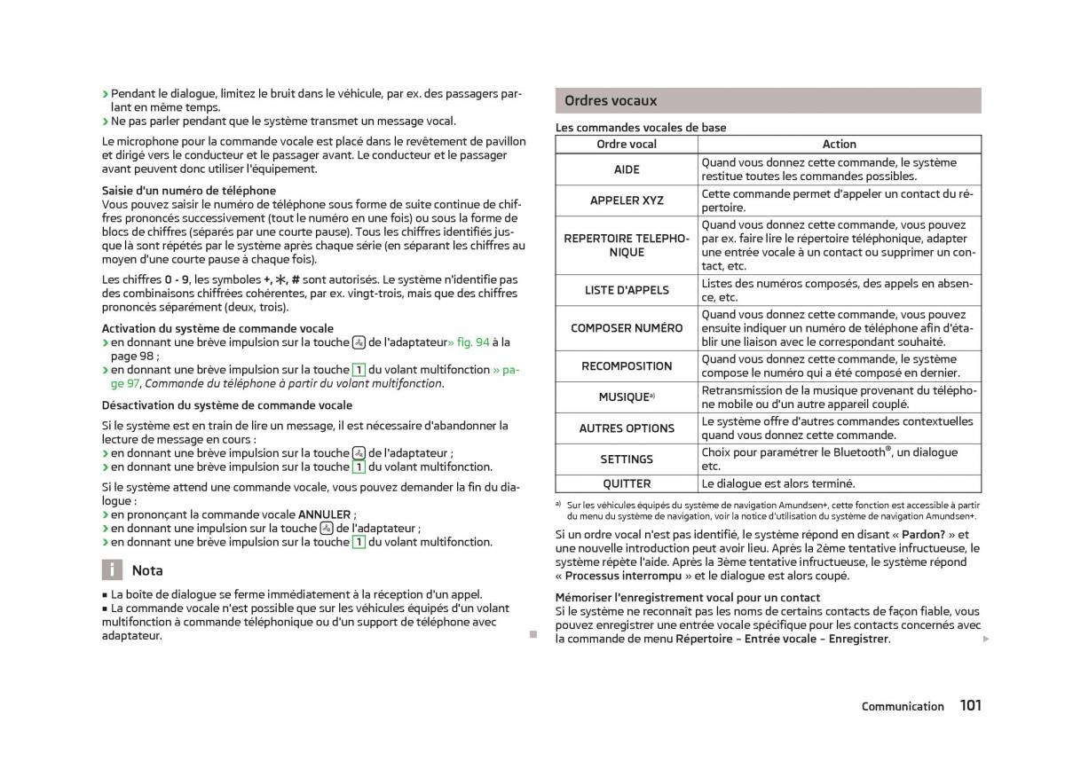 Skoda Fabia II 2 manuel du proprietaire / page 103