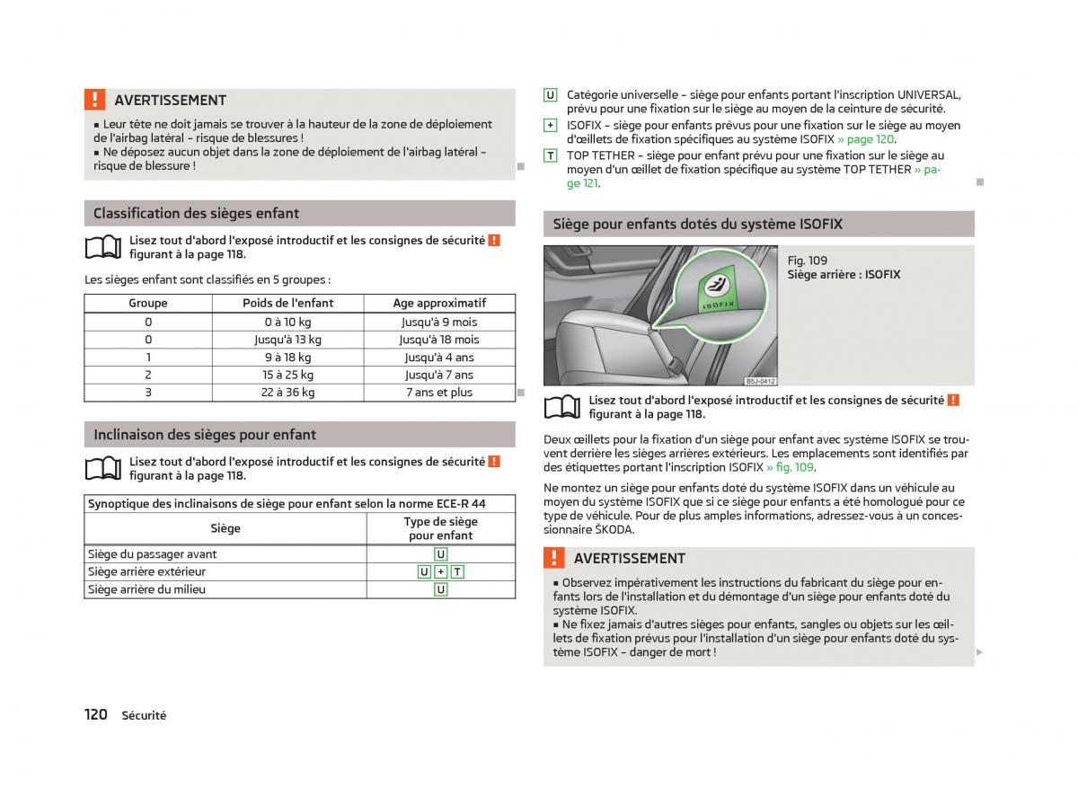 Skoda Fabia II 2 manuel du proprietaire / page 122