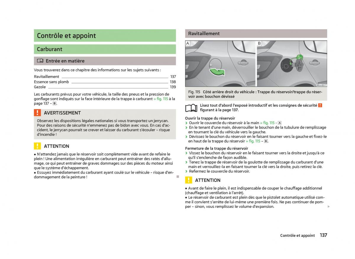 Skoda Fabia II 2 manuel du proprietaire / page 139