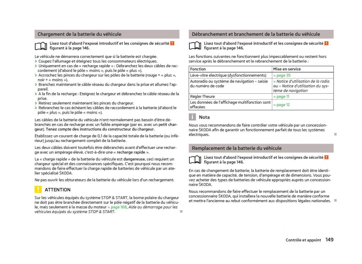 Skoda Fabia II 2 manuel du proprietaire / page 151