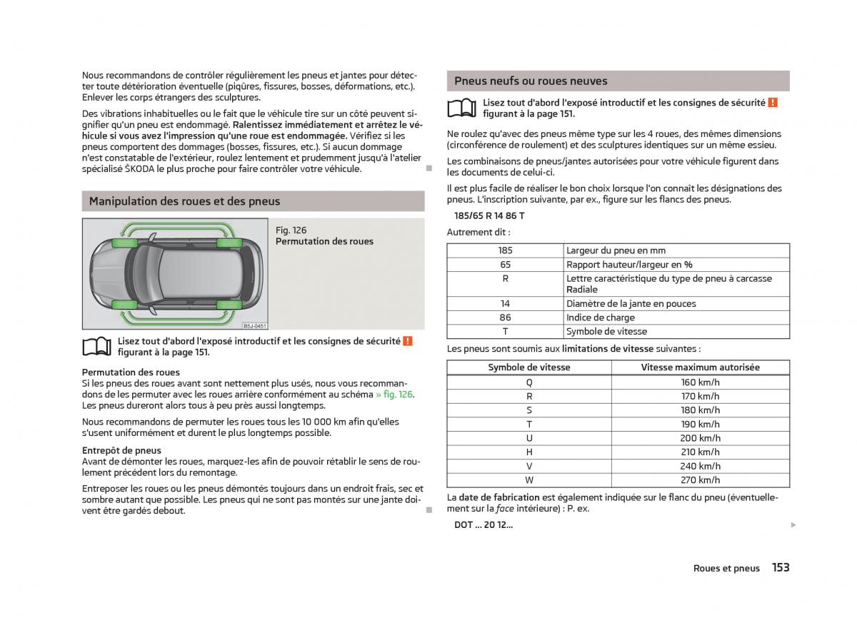 Skoda Fabia II 2 manuel du proprietaire / page 155