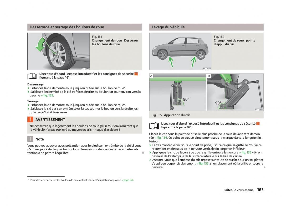 Skoda Fabia II 2 manuel du proprietaire / page 165