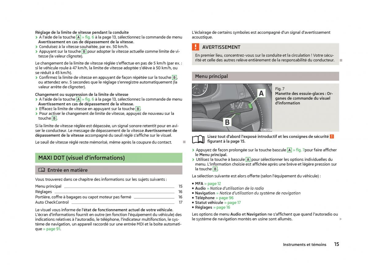 Skoda Fabia II 2 manuel du proprietaire / page 17