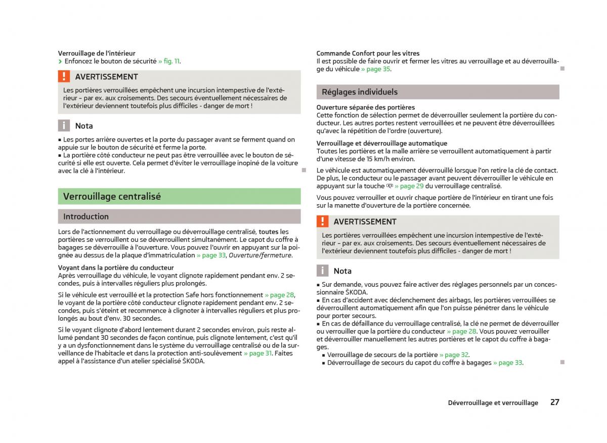 Skoda Fabia II 2 manuel du proprietaire / page 29