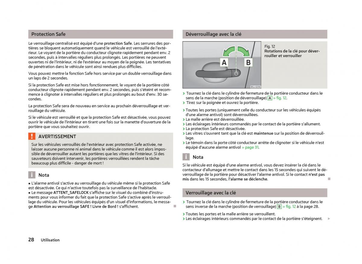 Skoda Fabia II 2 manuel du proprietaire / page 30