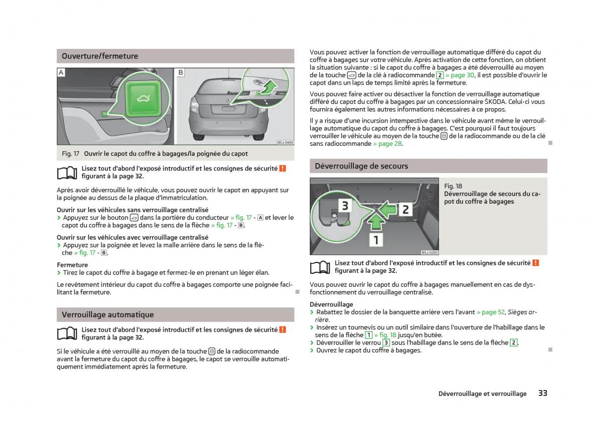 Skoda Fabia II 2 manuel du proprietaire / page 35