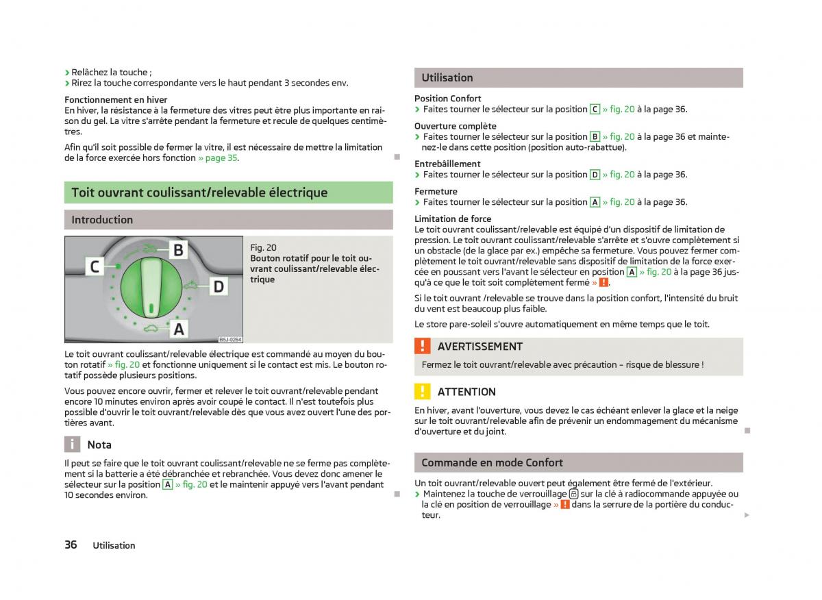 Skoda Fabia II 2 manuel du proprietaire / page 38